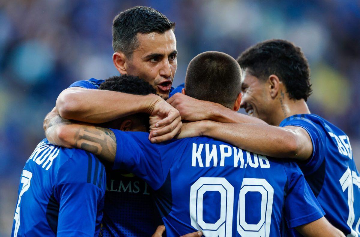 Levski Sofia players celebrating after derby win over CSKA